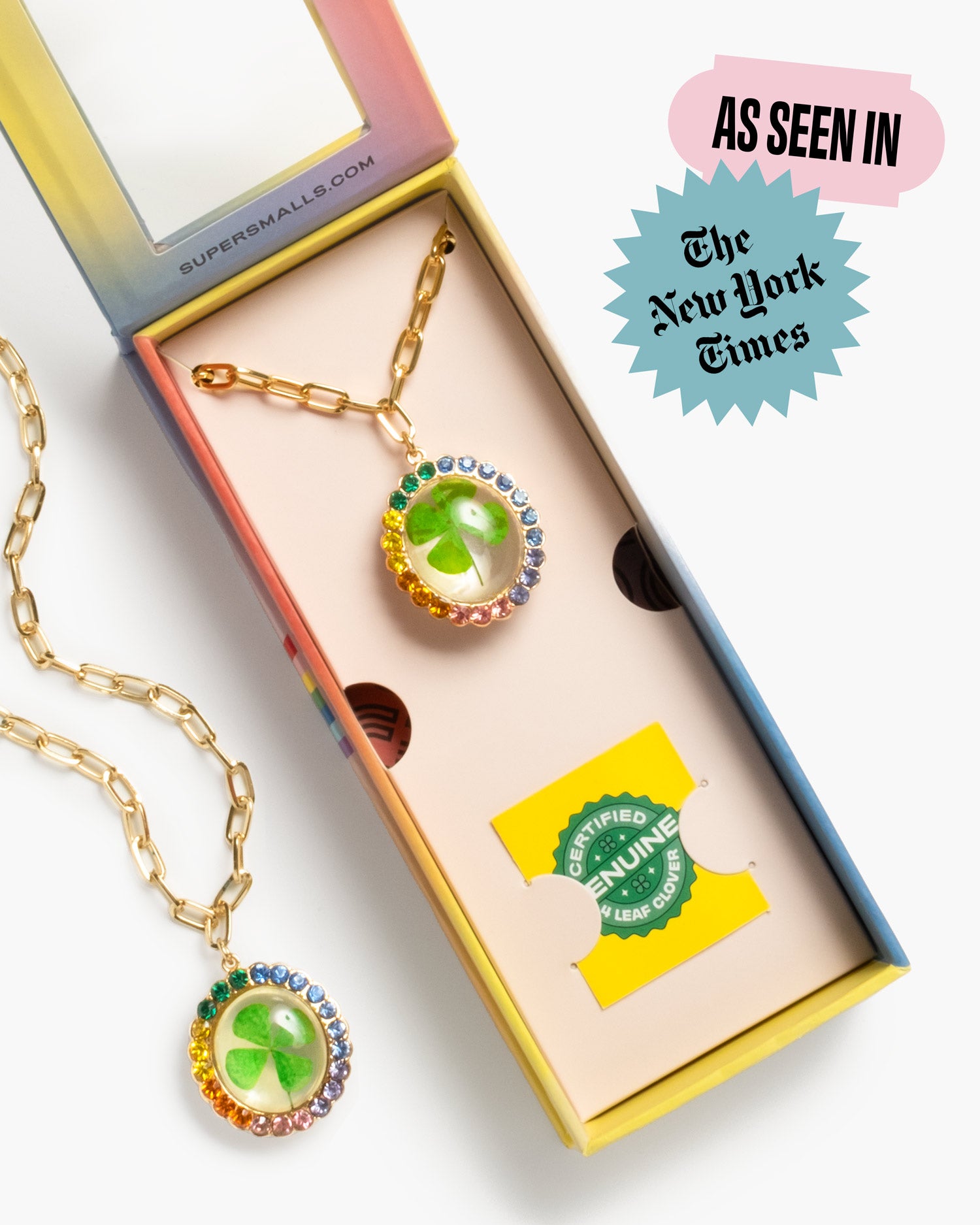 Lucky Streak REAL 4-Leaf Clover Necklace