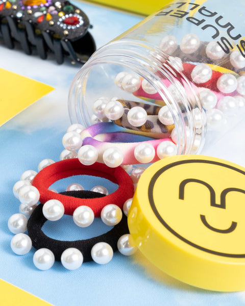 アクセサリー chi-haru Central Park Pearl Bracelet and Hair Ties Hybrid – Super Smalls