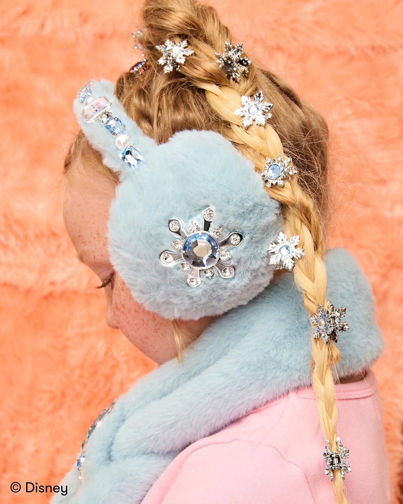 Winter-Theme Hair Clip Set Shiny Snowflake Hair Clips, 8-Piece Christmas Hair  main image 4