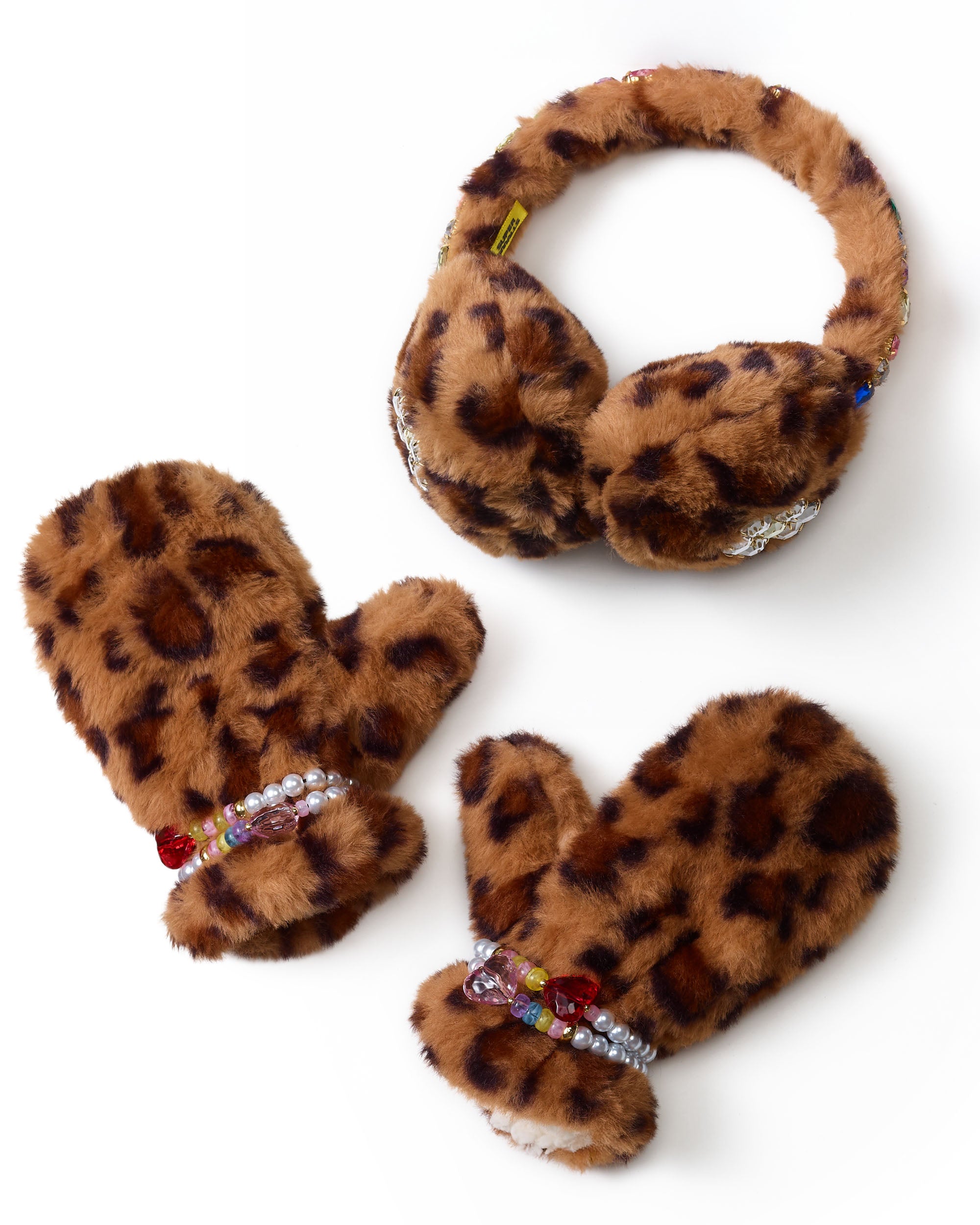 Jungle Jeweled Earmuff & Mitten Set