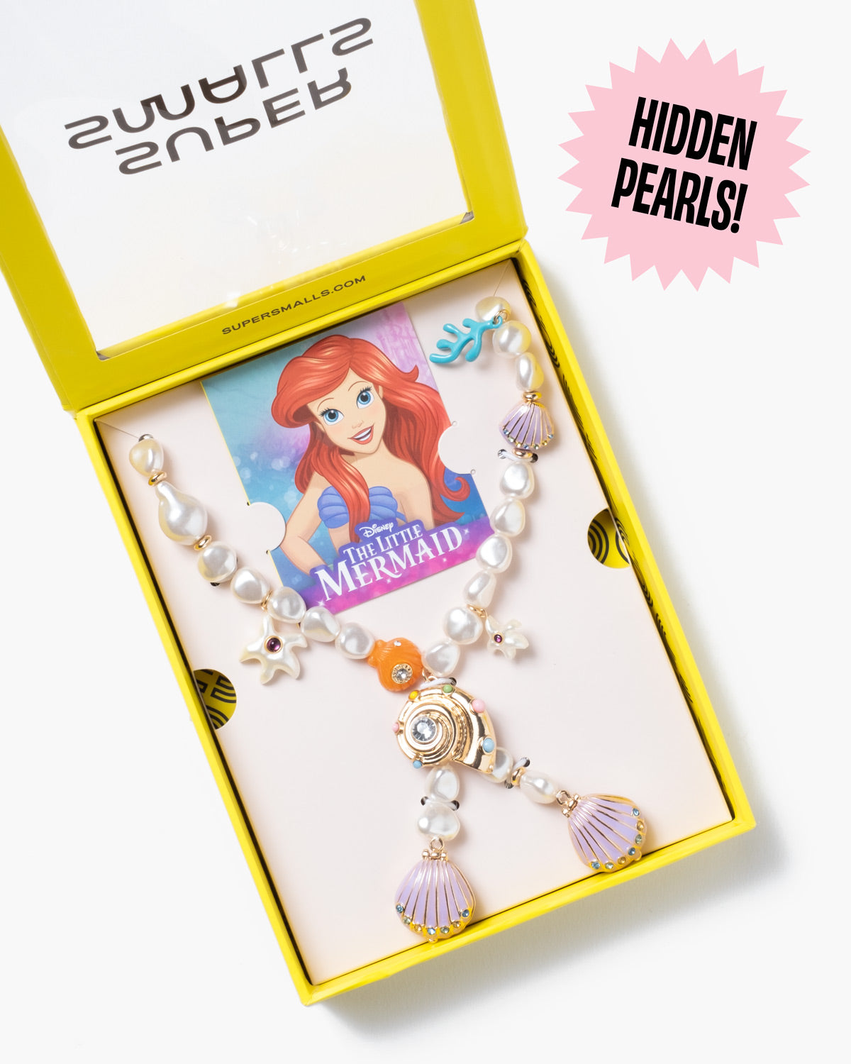 Disney Little Mermaid White Gold-Plated Ursula Unfortunate Souls Sea Shell  Necklace – Plush World