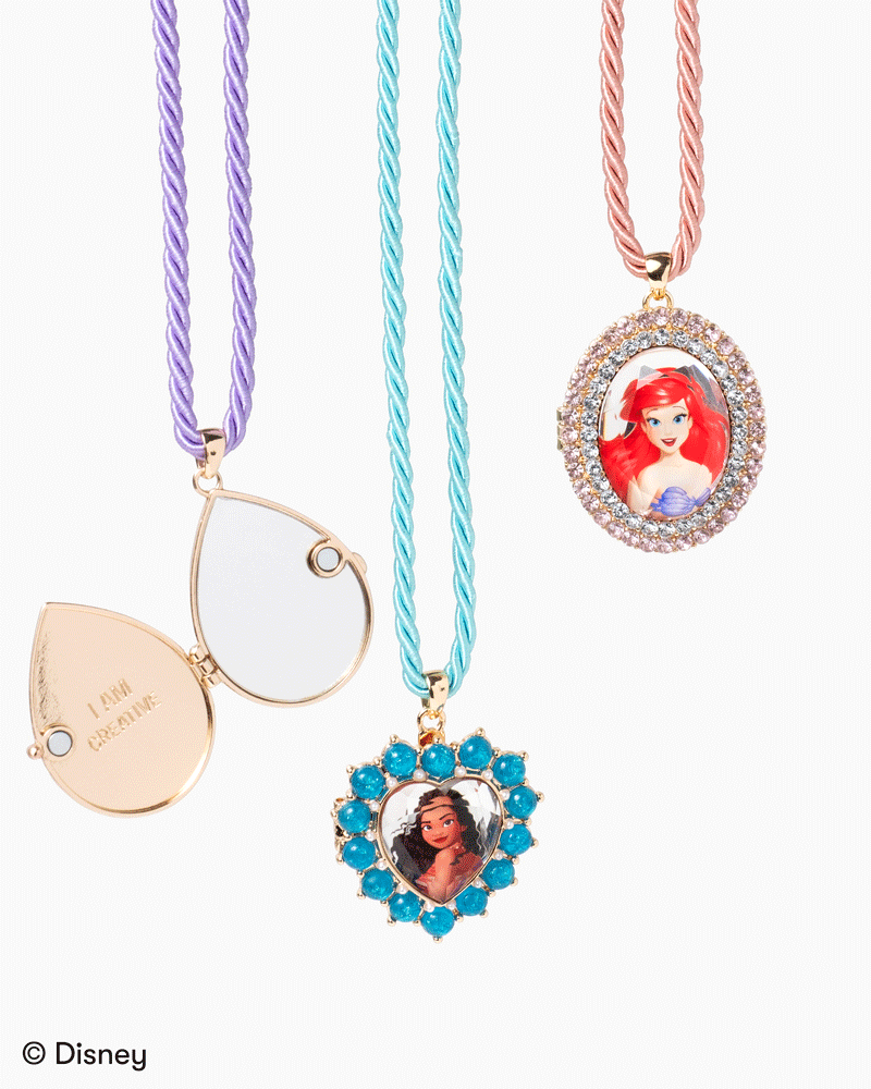Disney princess necklace pendants discount