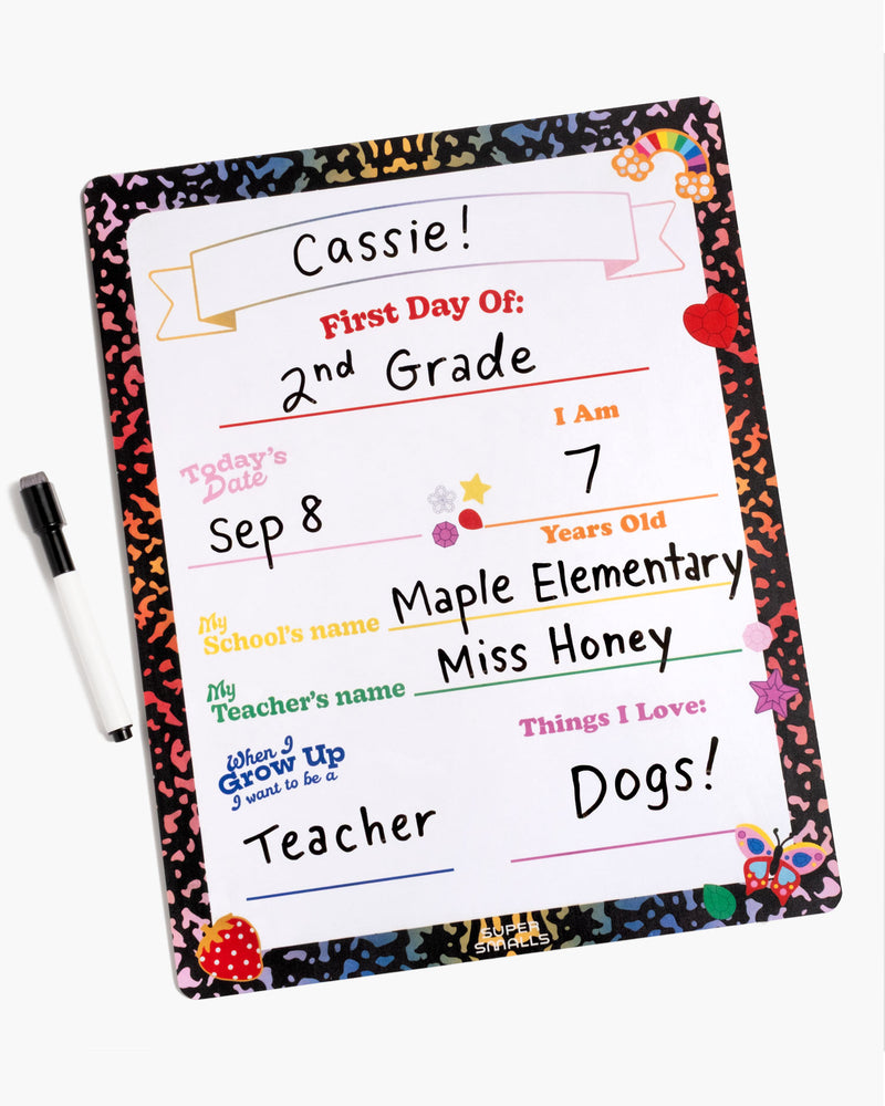 Back To School Dry Erase Board