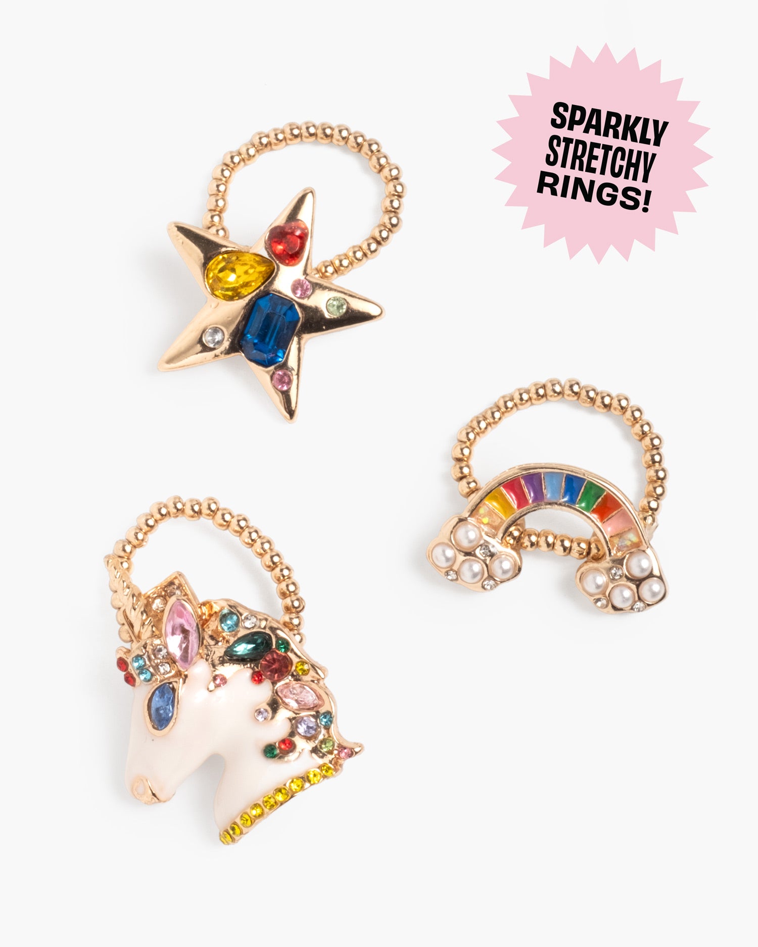 Gloss It Rainbow Lip Gloss Ring Set