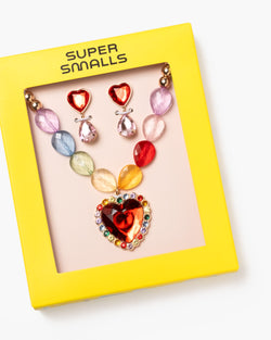 Super Gems Rainbow Heart Jewelry Set