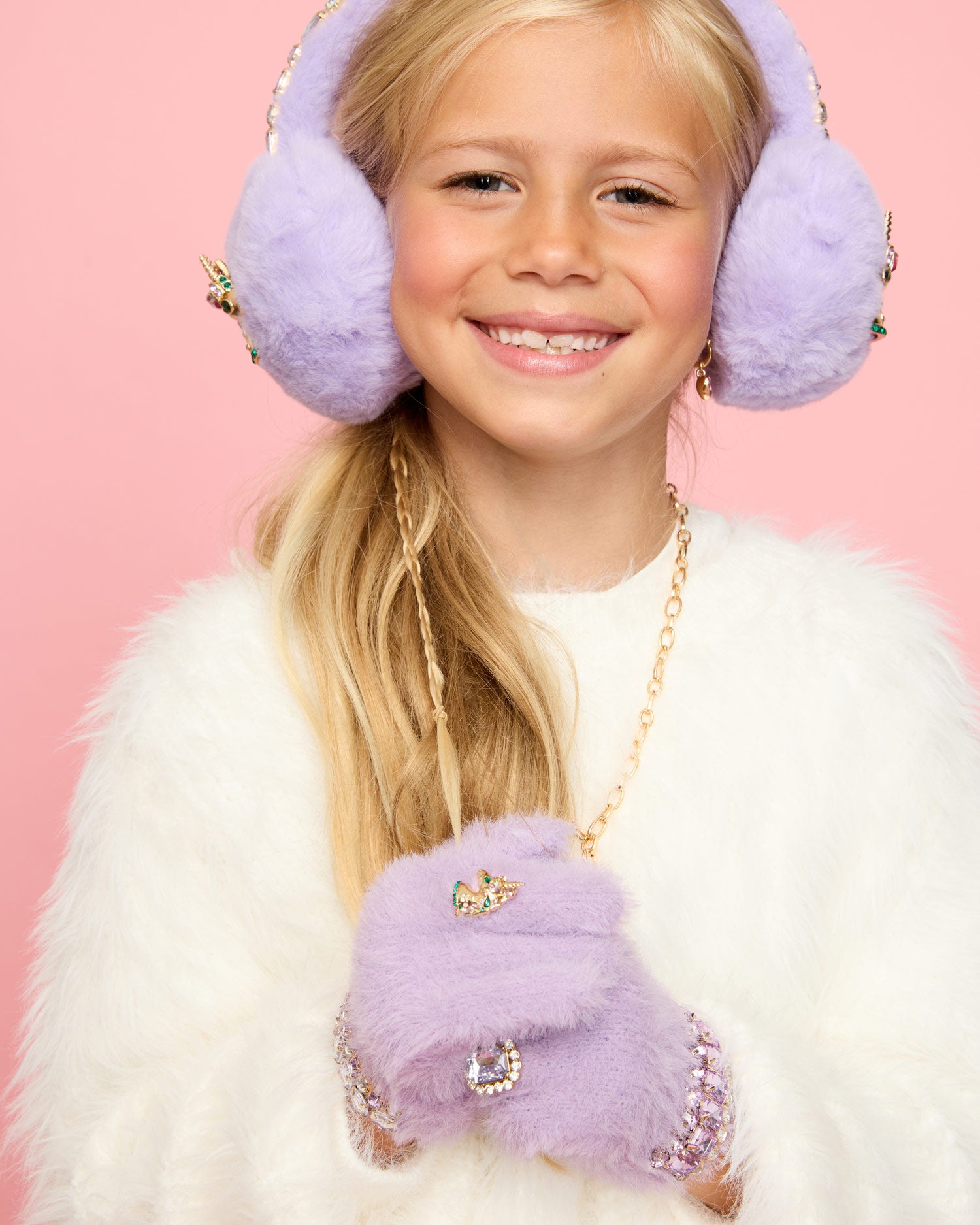 Lavender Dreams Jeweled Gloves