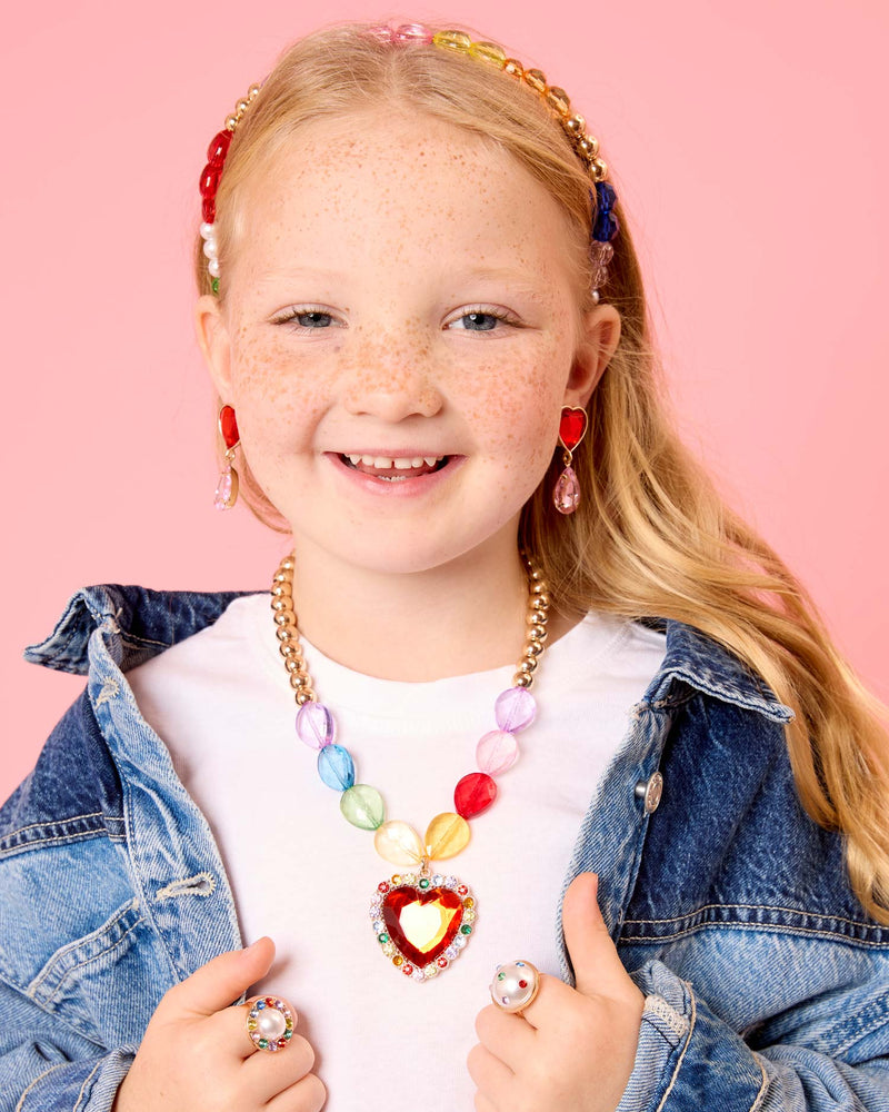 Super Gems Rainbow Heart Jewelry Set
