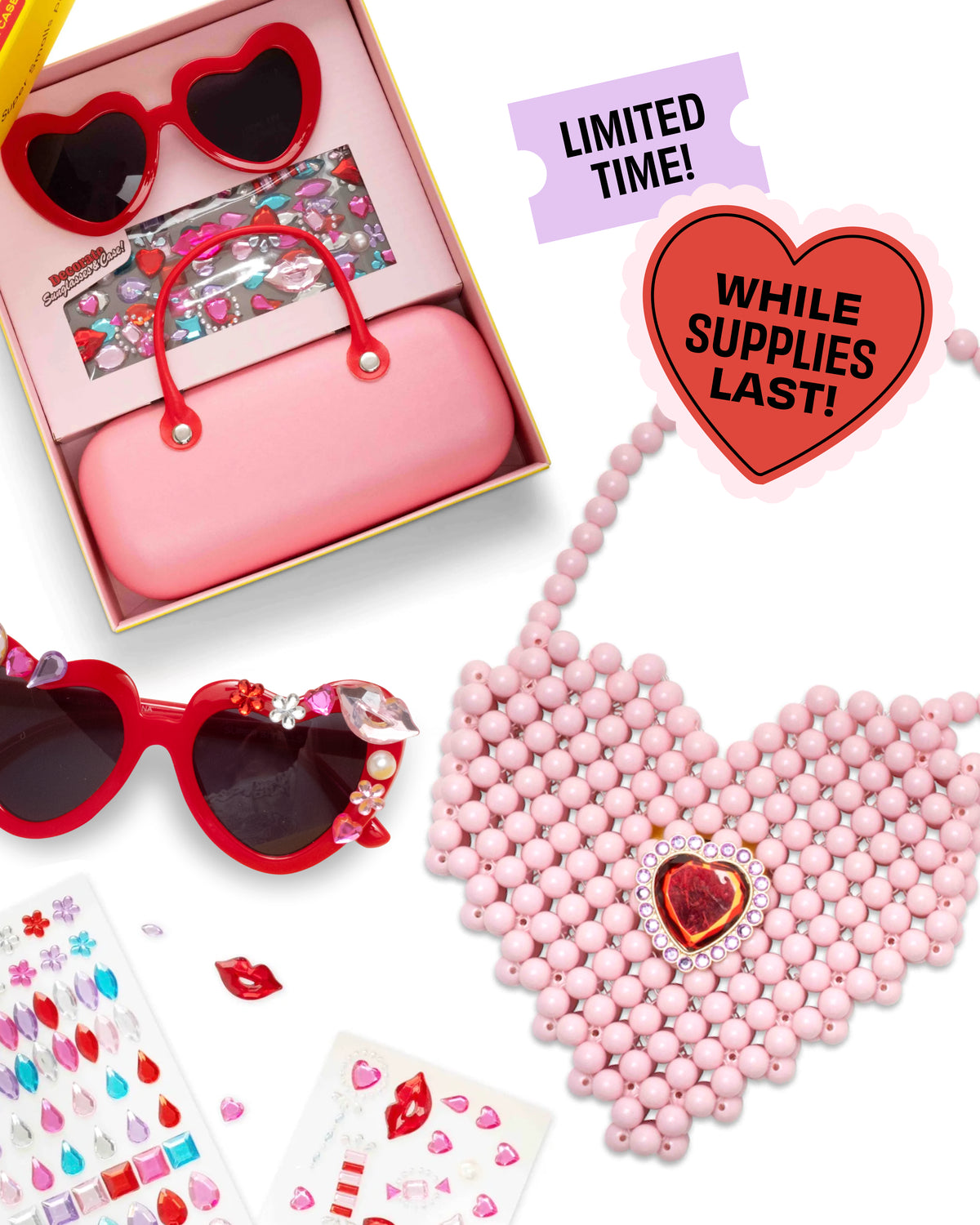 Valentine\'s Day Jewelry Set Headband Earrings Bracelets Gifts Accessories Valentine main image 4