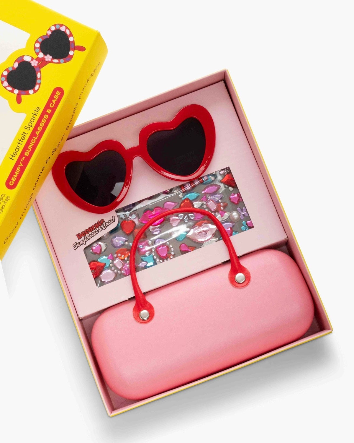 Pink Sunglasses with Case Girls Half Sunglasses w/ Case ~ Pink ⋆ Gypsy Girl Tween  main image 3