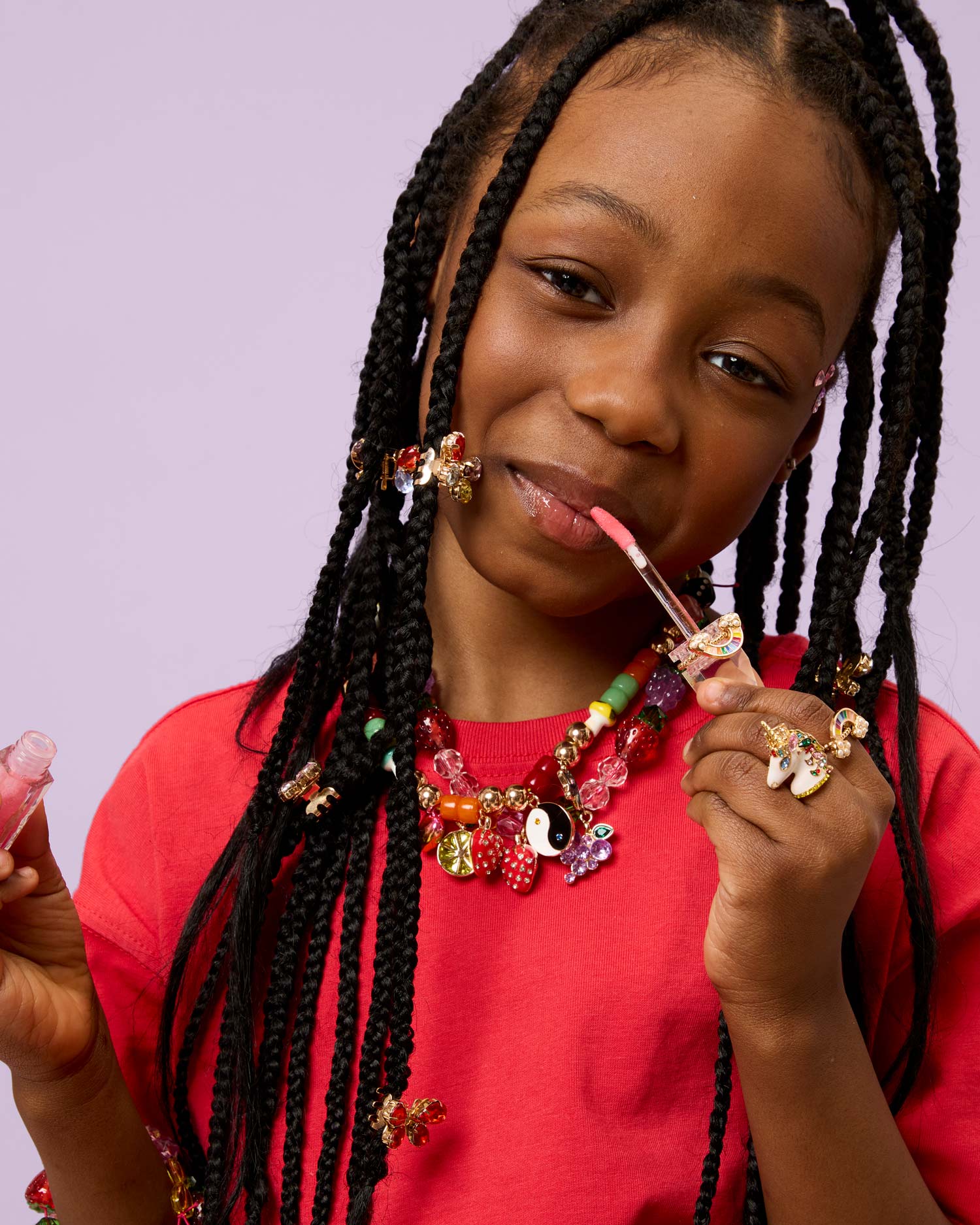 Gloss It Rainbow Lip Gloss Ring Set