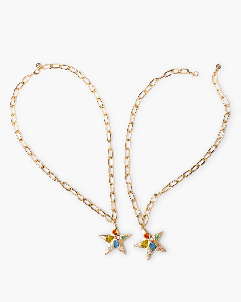 BFF Twin Stars Necklace Set