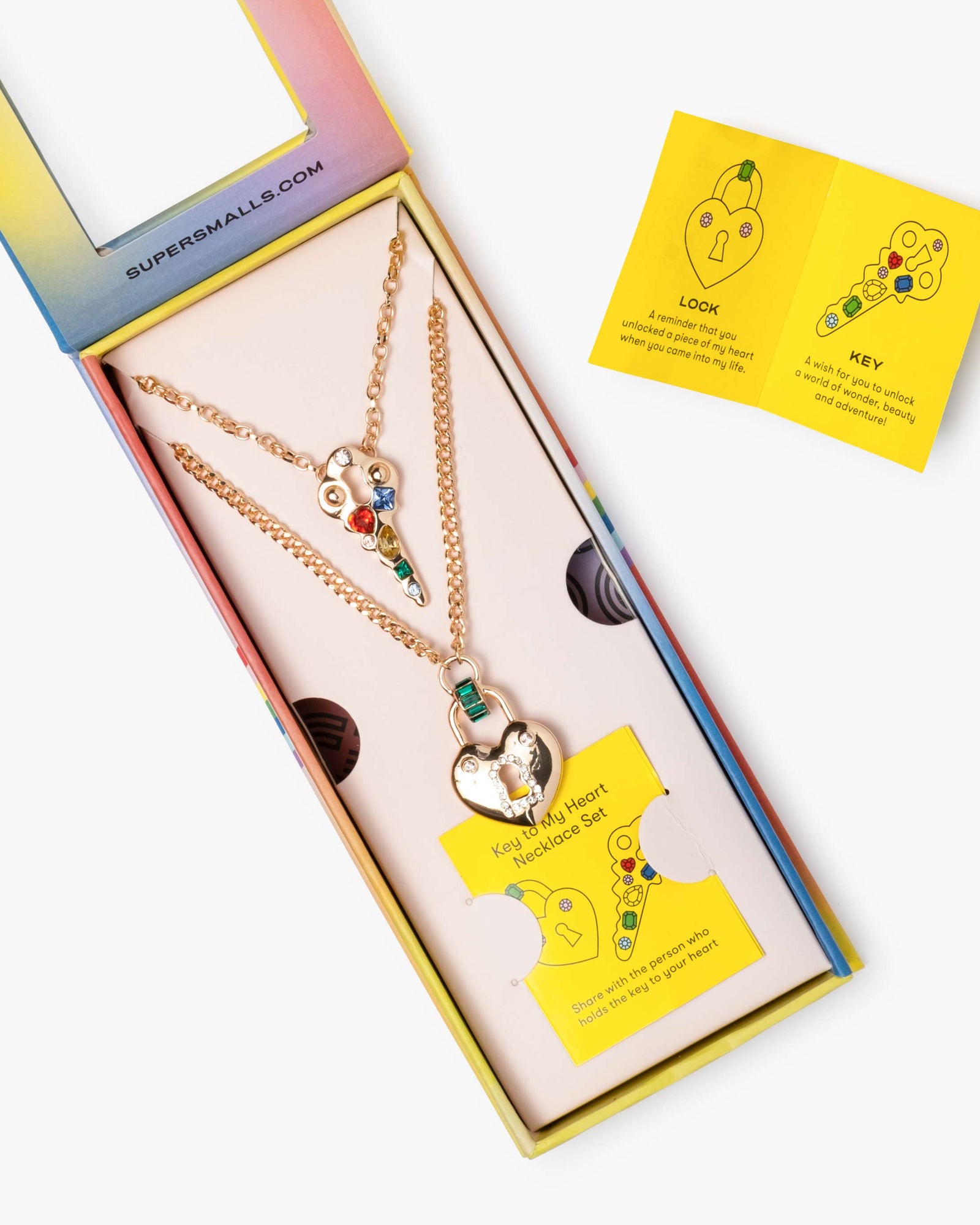 BFF Necklace - Lock & Key Set - Gold