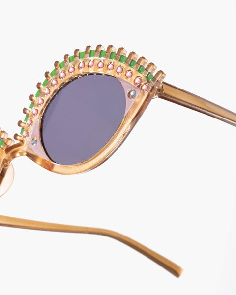 Gold Diamanté Sunglasses