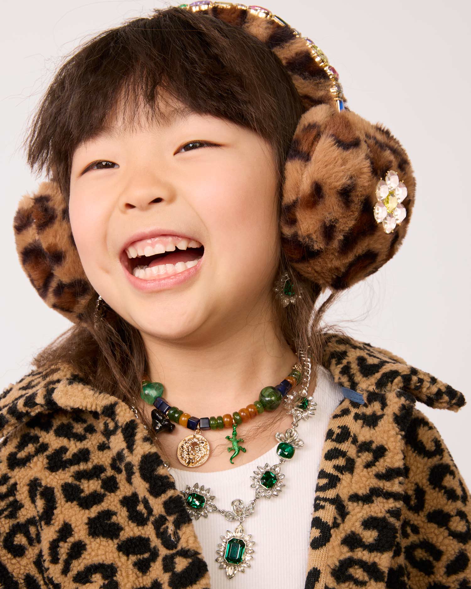Jungle Jeweled Earmuff & Mitten Set