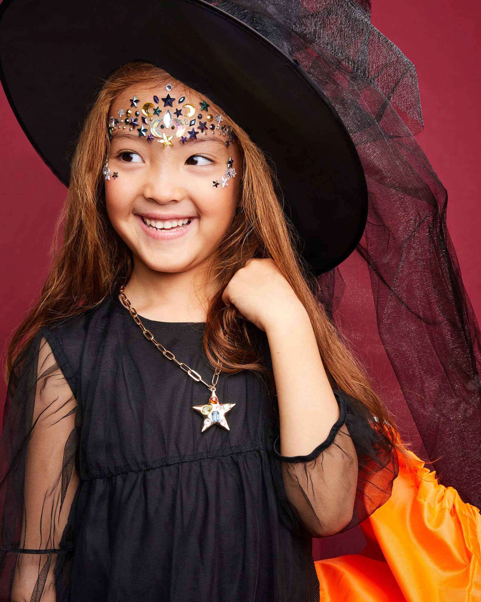 Kids Halloween Accessories, Jewel Face Stickers