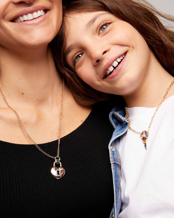 Lock & Key "Mommy & Me" Necklace Set